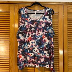 Multicolor sleeveless top 3X